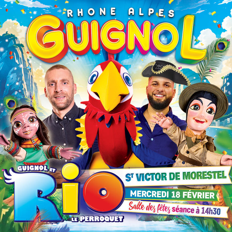 Guignol et Rio le majestueux perroquet