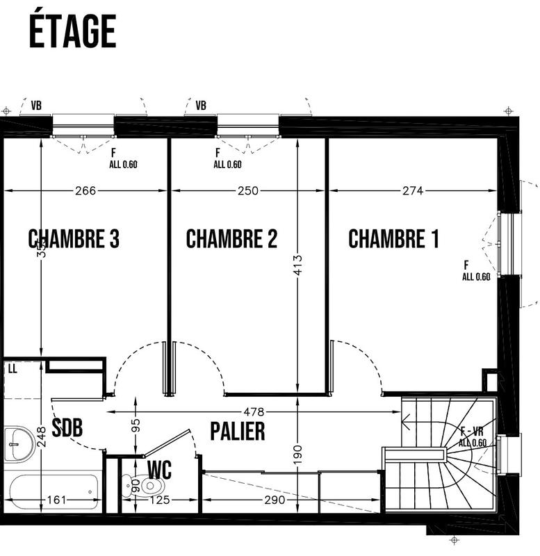 Maison traditionnelle - 86 m² - 4 pièces