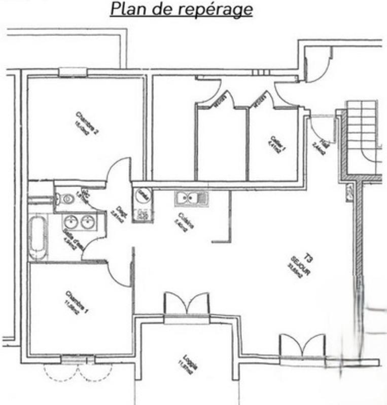 Appartement - 80 m² - 3 pièces