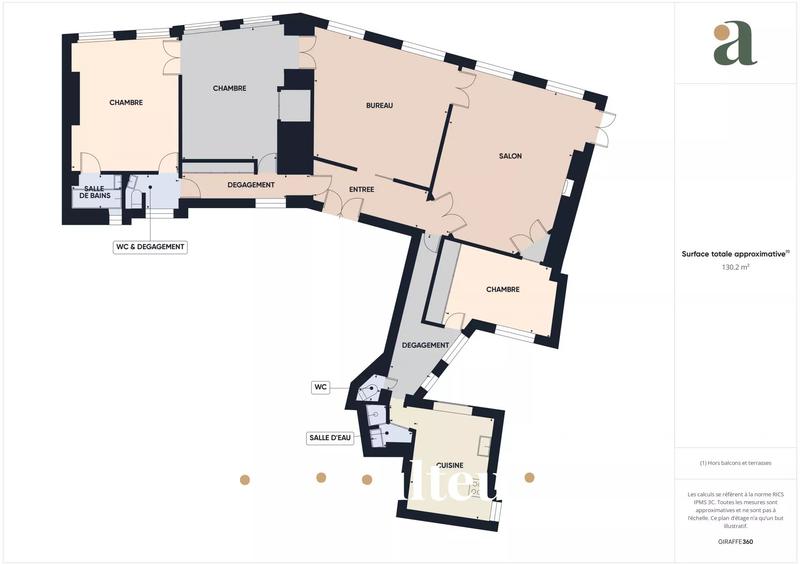 Appartement - 129 m² - 5 pièces