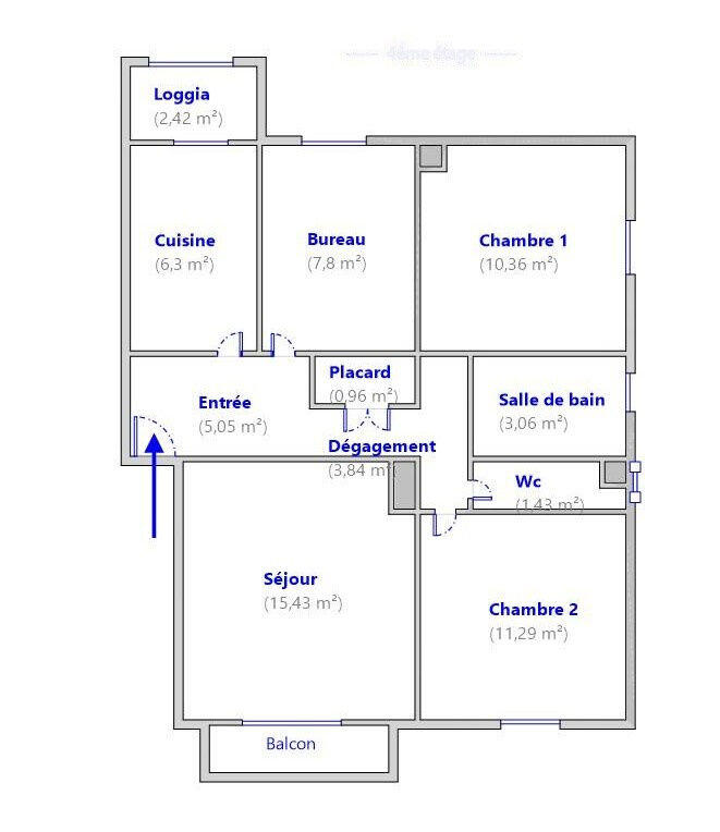 Appartement - 67 m² - 4 pièces