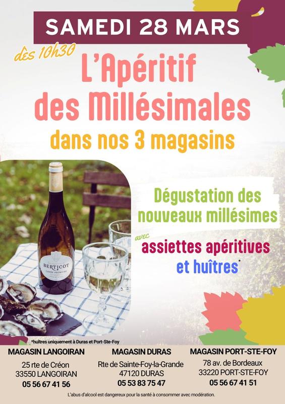 Apéritif des Millésimales à Berticot