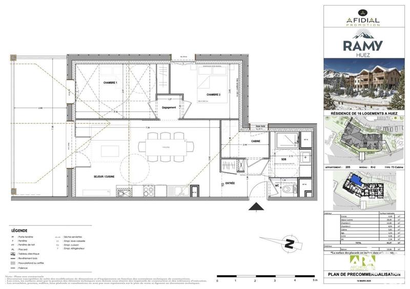 Appartement - 65 m² - 3 pièces