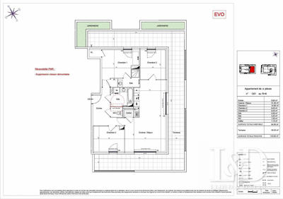 Appartement - 85 m² - 4 pièces