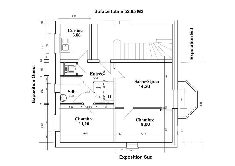 Appartement - 53 m² - 3 pièces