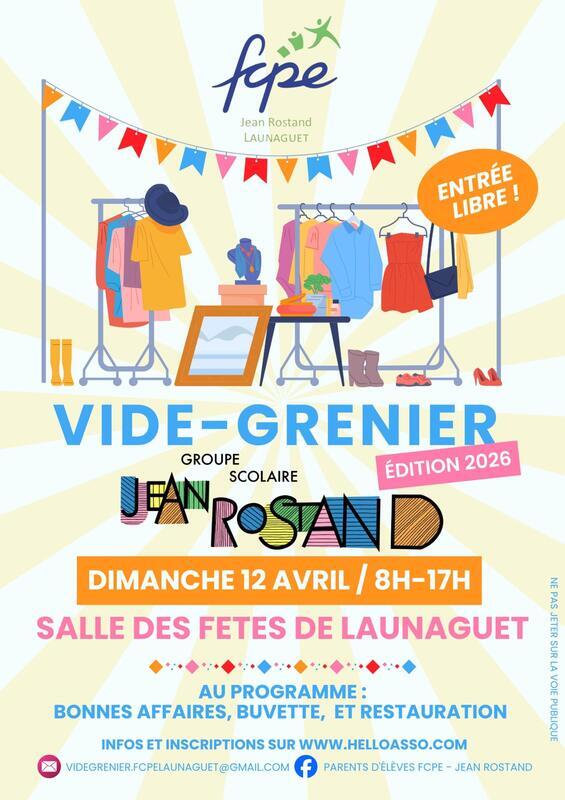 Vide grenier de la fcpe de jean rostand