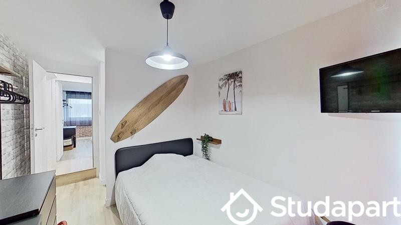 Chambre - 12 m² - 1 pièce