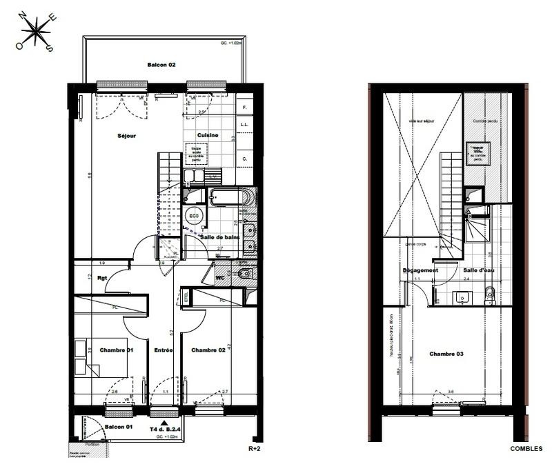 Appartement - 88 m² - 4 pièces
