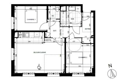 Appartement - 63 m² - 3 pièces