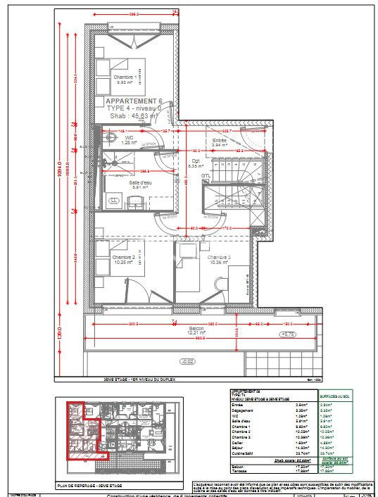 Appartement - 85 m² - 4 pièces