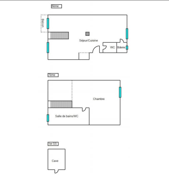 Duplex - 66 m² - 2 pièces