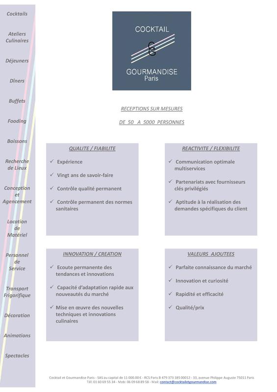 Cocktail et Gourmandise