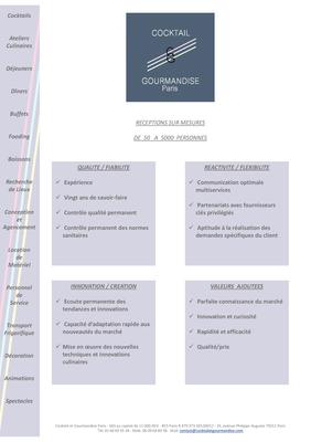 Cocktail et Gourmandise