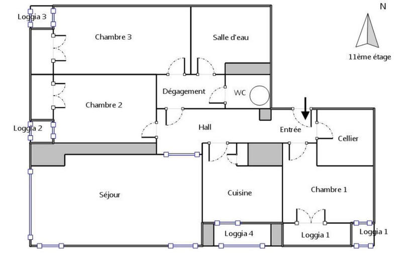 Appartement - 81 m² - 4 pièces