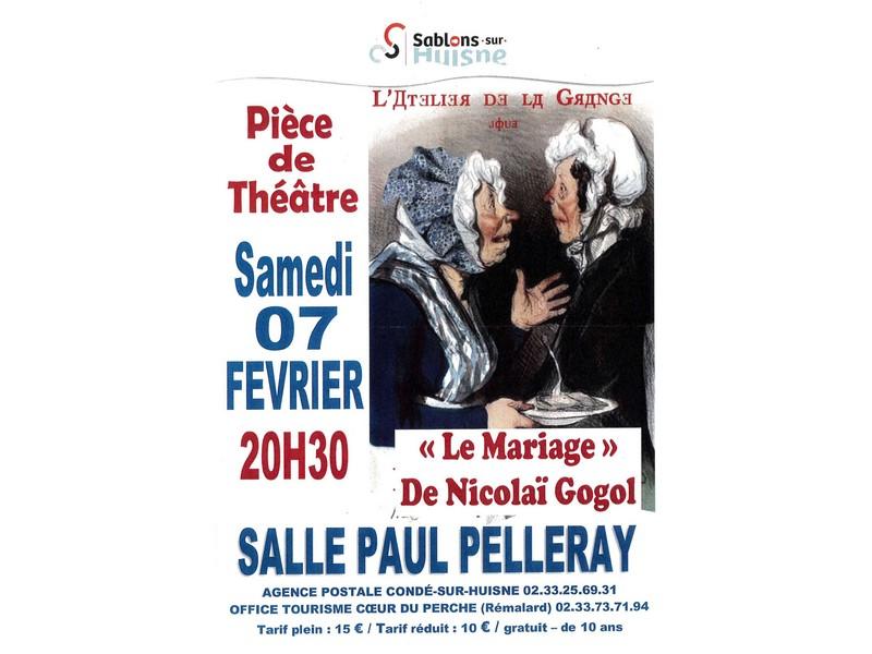 "Le Mariage" de Nicolas Gogol - Pièce de théâtre