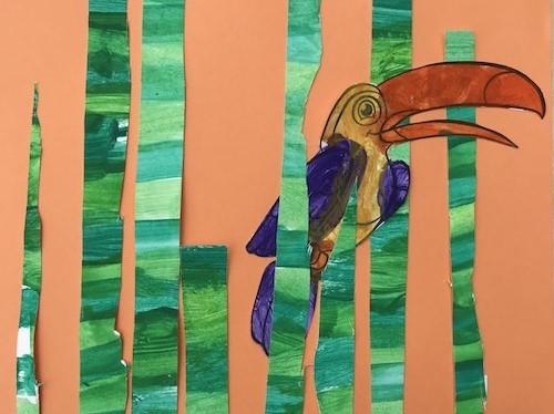 Atelier collage « la jungle façon le douanier Rousseau »