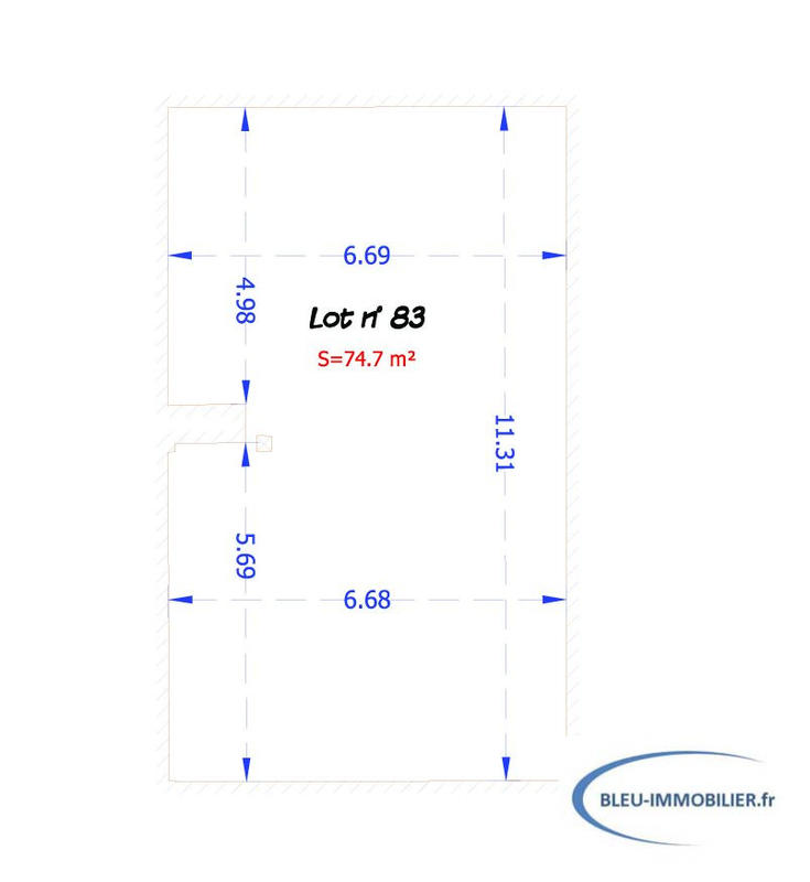 Local d'activités - 75 m² - 1 pièce