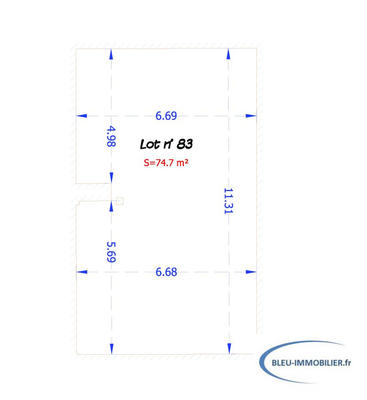 Local d'activités - 75 m² - 1 pièce