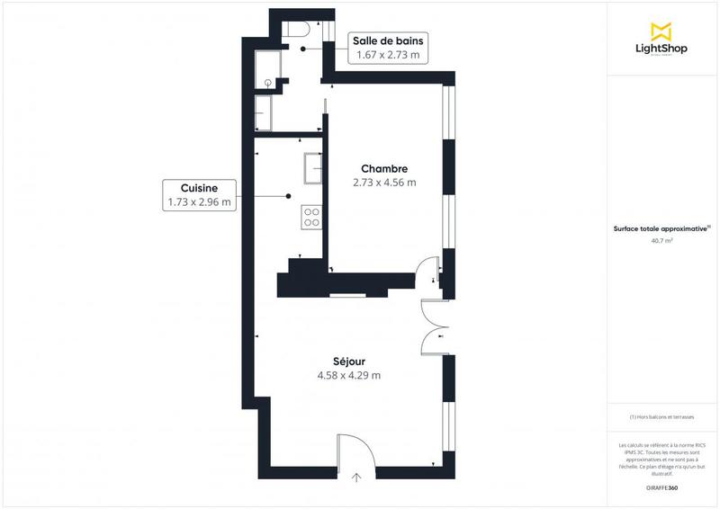 Appartement - 42 m² - 2 pièces