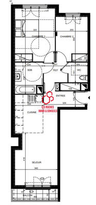 Appartement - 62 m² - 3 pièces