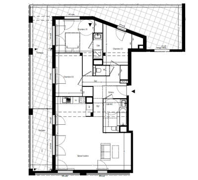 Appartement - 95 m² - 4 pièces