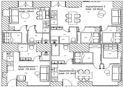 Appartement - 100 m² - 9 pièces