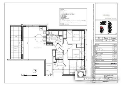 Appartement - 84 m² - 4 pièces