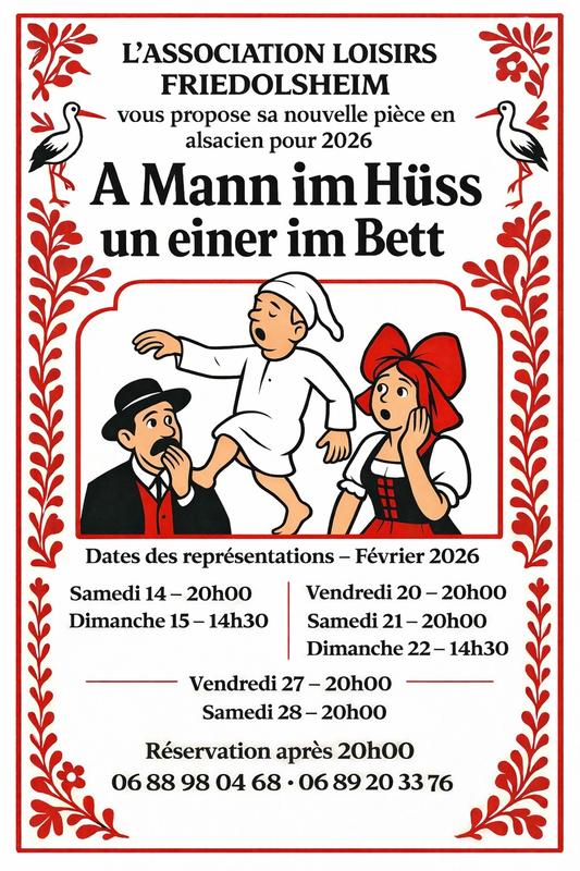 Théâtre : a Mann im Hüss un einer im Bett