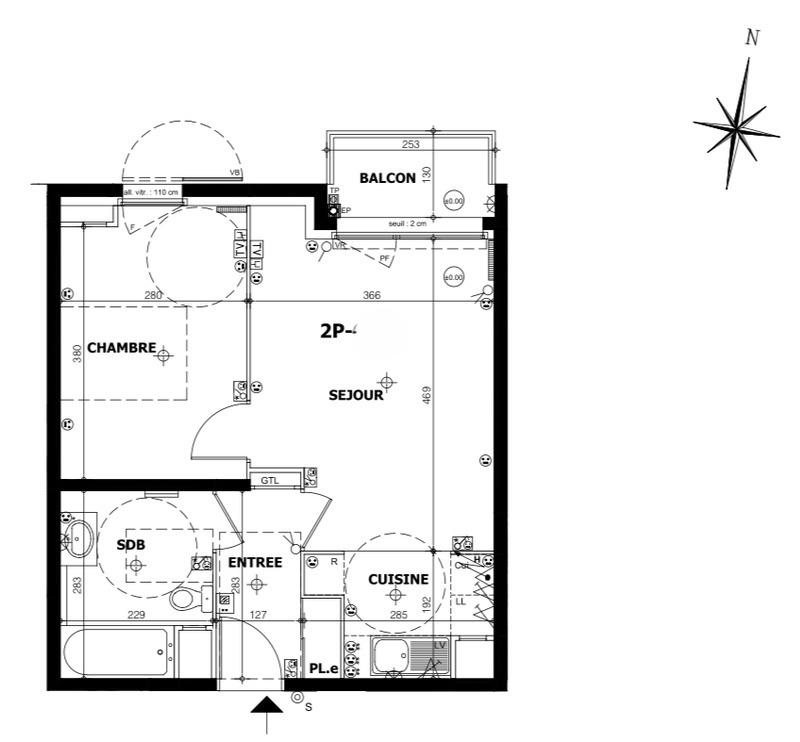 Appartement - 42 m² - 2 pièces