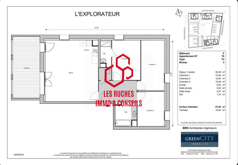 Appartement - 92 m² - 4 pièces