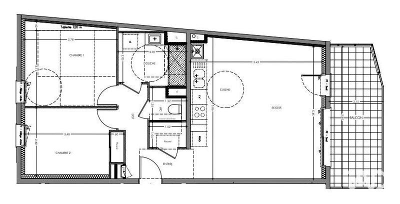 Appartement - 68 m² - 3 pièces