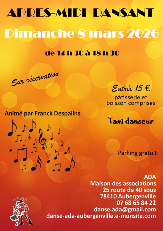 Après midi-dansant du 8 mars 2026