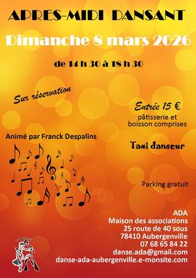 Après midi-dansant du 8 mars 2026