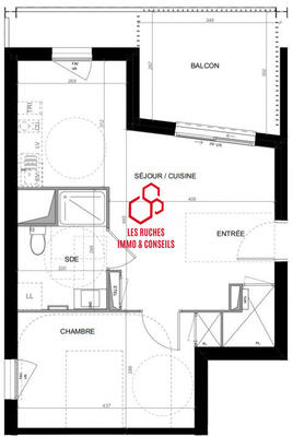 Appartement - 44 m² - 2 pièces