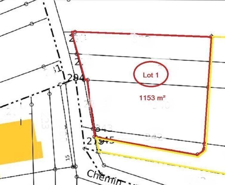 Terrain constructible - 1 153 m²
