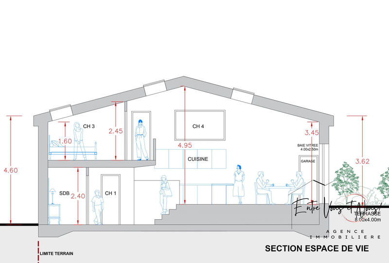 Maison - 120 m² - 1 pièce