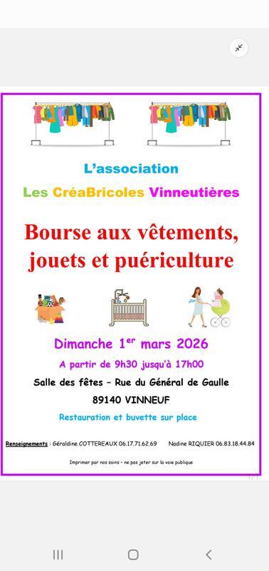 Bourse aux jouets et vêtements