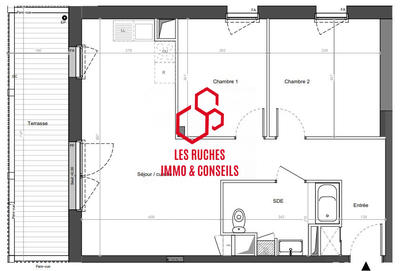 Appartement - 59 m² - 3 pièces