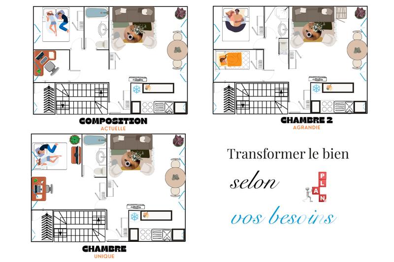 Appartement - 56 m² - 2 pièces