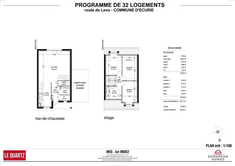 Maison - 82 m² - 4 pièces