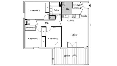 Appartement - 81 m² - 4 pièces