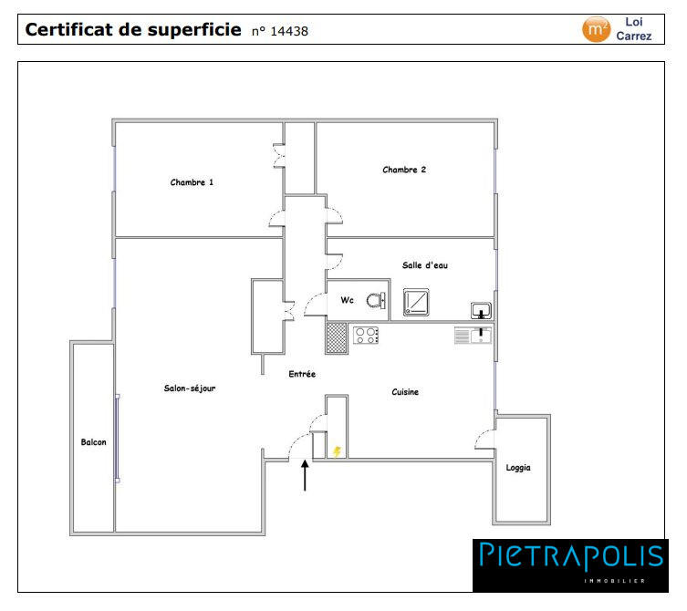 Appartement - 70 m² - 3 pièces