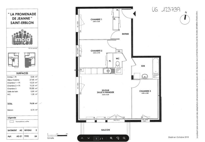 Appartement - 76 m² - 4 pièces