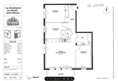 Appartement - 76 m² - 4 pièces