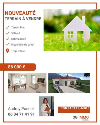 Terrain constructible - 560 m²