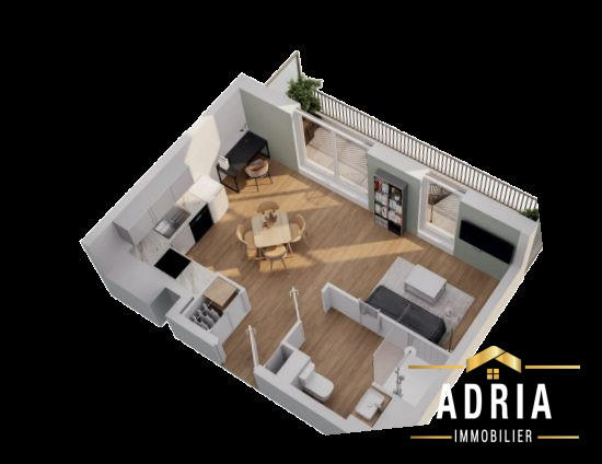 Appartement - 64 m² - 3 pièces