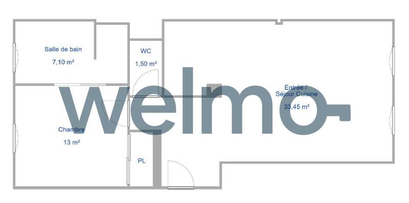 Appartement - 55 m² - 2 pièces