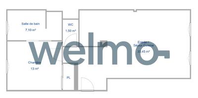 Appartement - 55 m² - 2 pièces