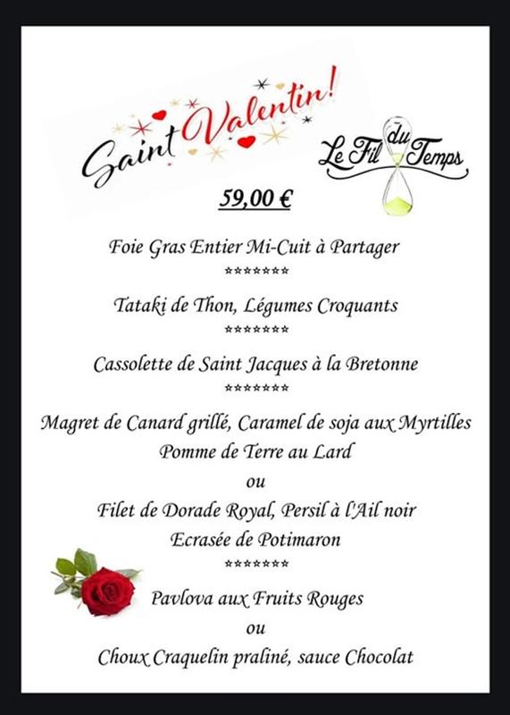 Menus de Saint-Valentin au Fil du Temps