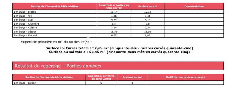 Appartement - 53 m² - 2 pièces